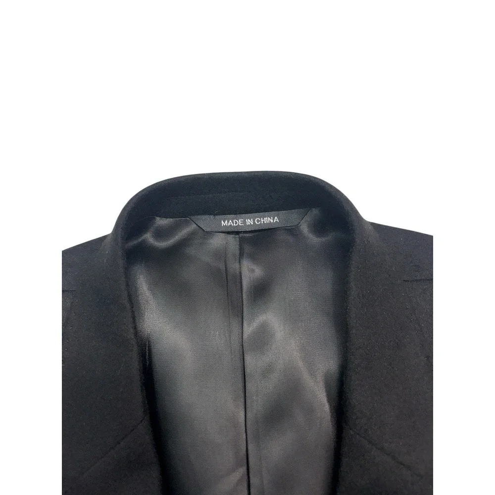Frank Stella New York 44L Black 100%‎ Cashmere Blazer Jacket Sport Suit Coat